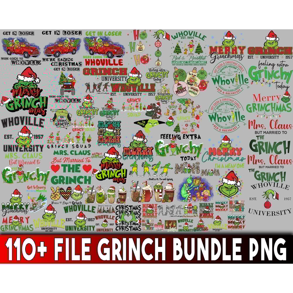110+ file Grinch bundle png .jpg