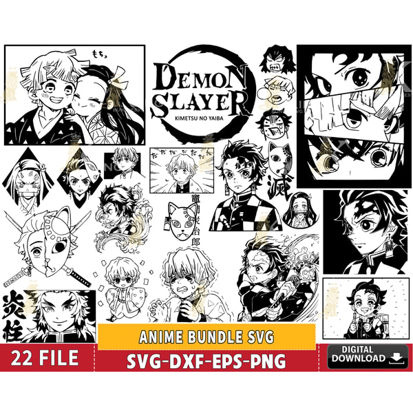 Anime Stack File 20 file Anime Bundle SVG - Inspire Uplift