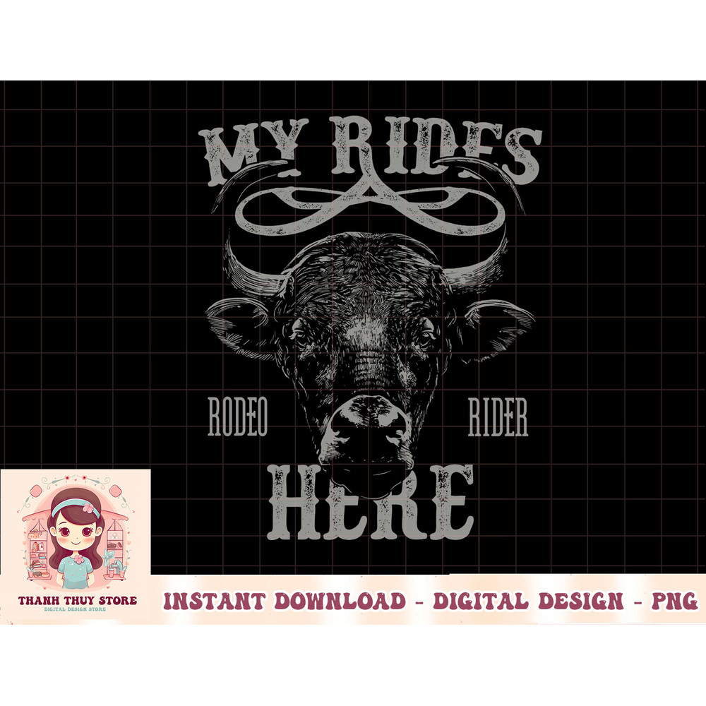 Bull Riding PBR Rodeo Bull Riders Cowboys Western Ranch Long Sleeve T-Shirt copy.jpg