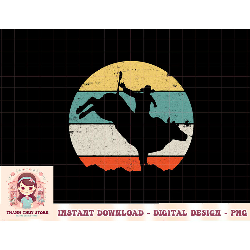 Bull Riding Rodeo Cowboy Western Country Retro Vintage T-Shirt copy.jpg