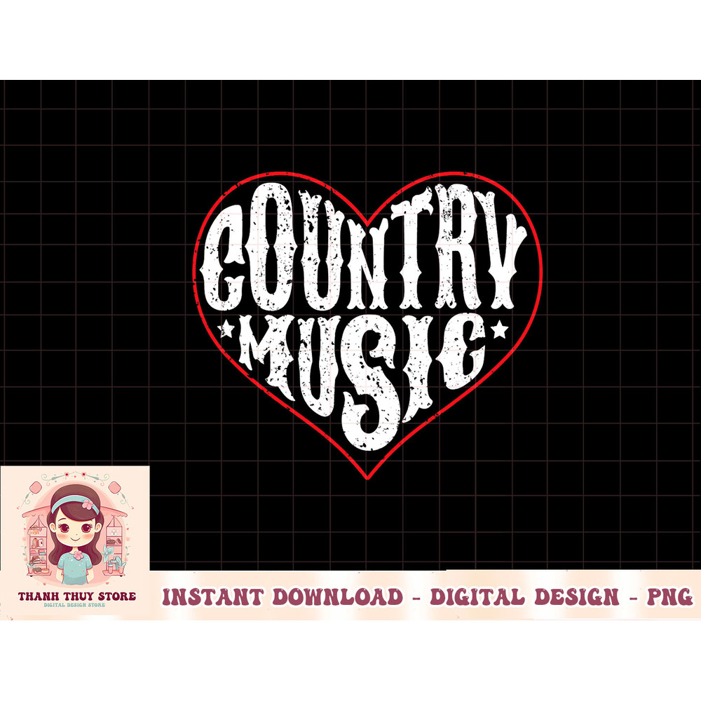 Country Music Heart Western Love Country T-Shirt copy.jpg