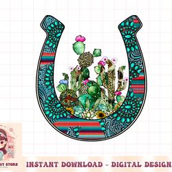 country western cactus sunflower horseshoe apparel women png