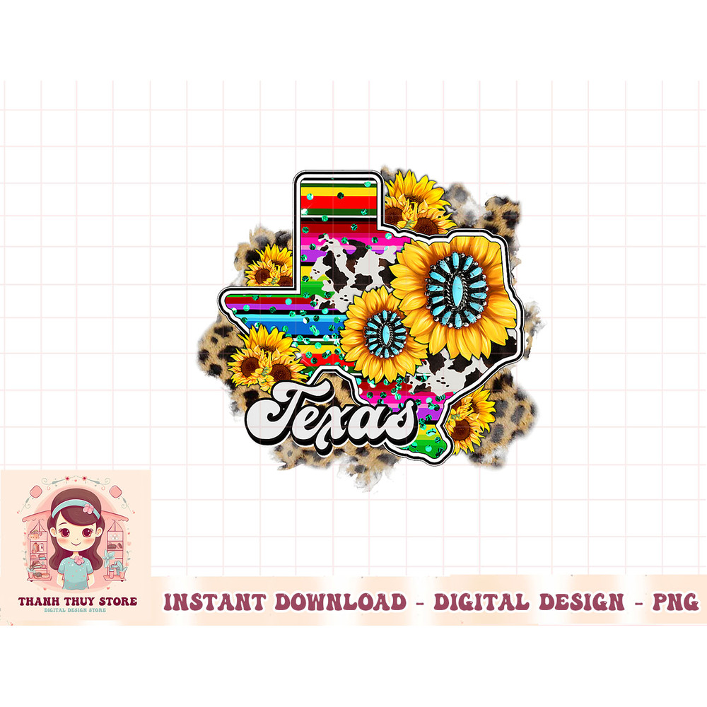 Country Western Cactus sunflower texas apparel women girls T-Shirt copy.jpg