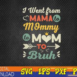 funny mothers day design i went from mama for wife and mom svg, eps, png, dxf, digital download