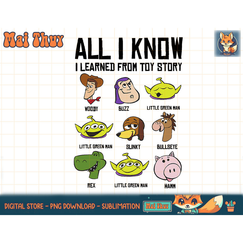 Disney Pixar Toy Story All I Know I Learned From Toy Story T-Shirt copy.jpg