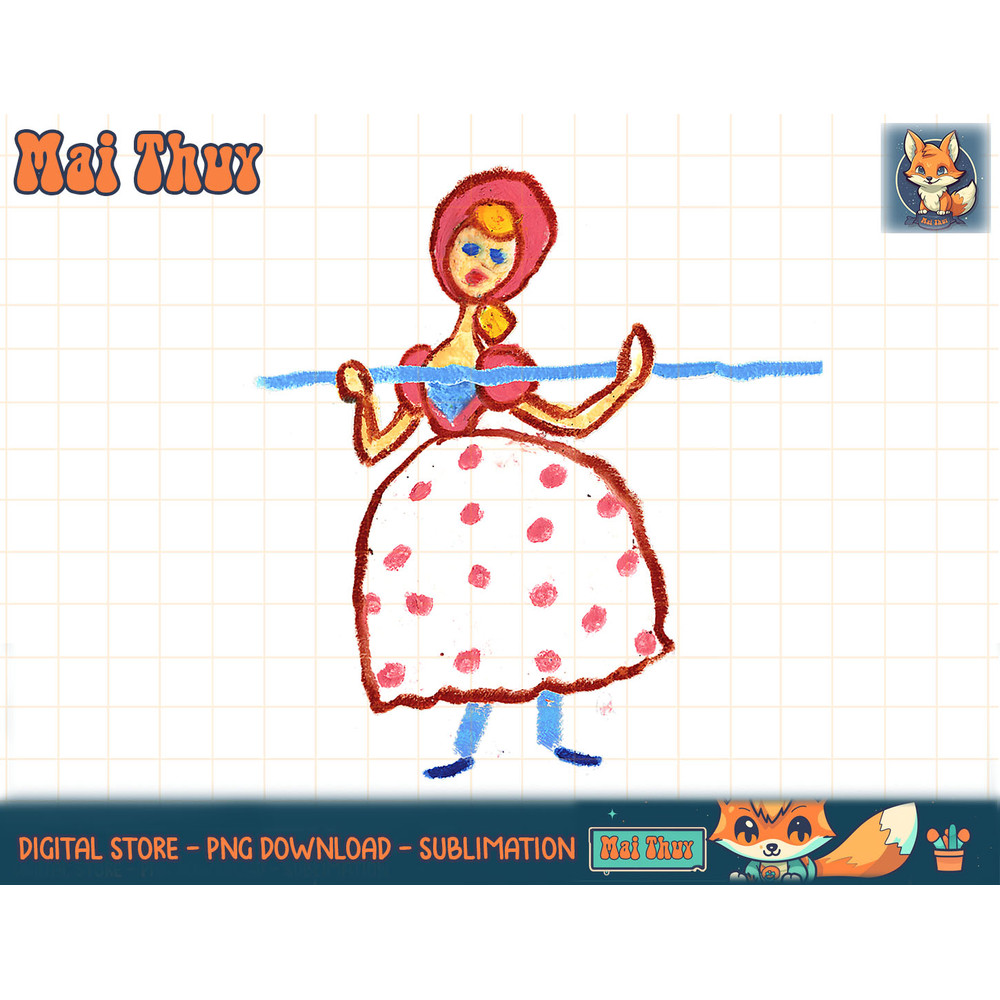 Disney Pixar Toy Story Bo Peep Crayon Drawing T-Shirt copy.jpg