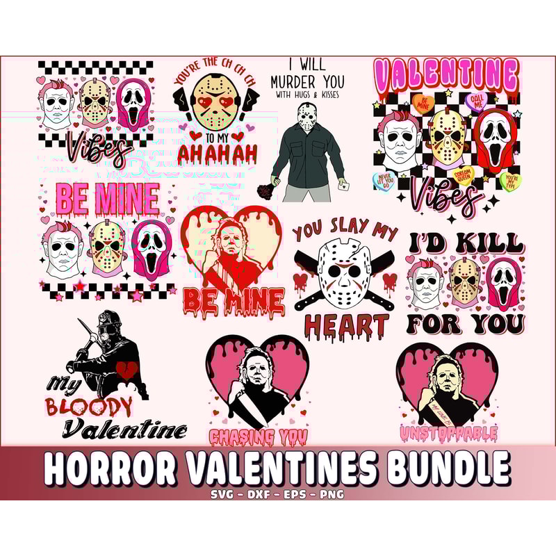 Valentine vibes png , horror valentines bundle png.jpg