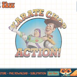 disney pixar toy story buzz & woody karate chop action t-shirt copy png