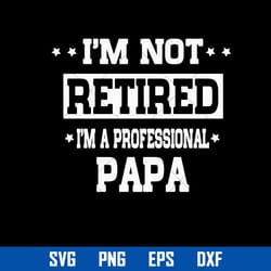 i'm not retired i'm a professional papa svg, father's day svg, png dxf eps digital file