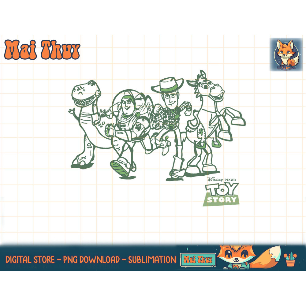 Disney Pixar Toy Story Buzz And Woody Line Art Sketch Group T-Shirt copy.jpg