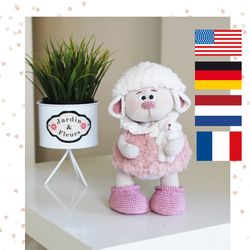 crochet lamb pattern - crochet sheep pattern - amigurumi lamb - amigurumi sheep - crochet toy pattern in pdf