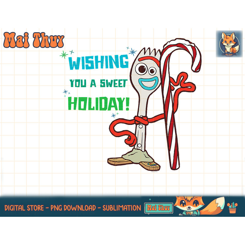 Disney PIXAR Toy Story Forky Wishing You A Sweet Holiday T-Shirt copy.jpg