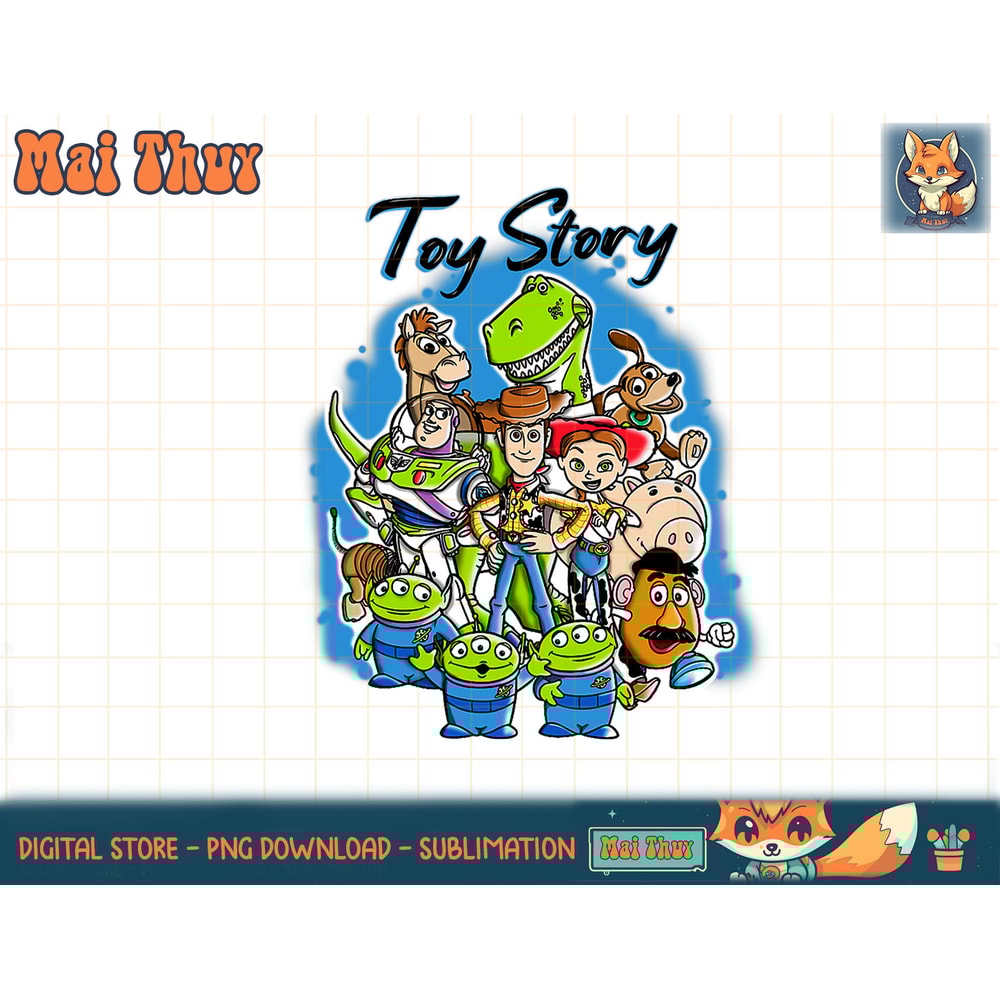 Disney Pixar Toy Story Group Airbrush Poster T-Shirt copy.jpg