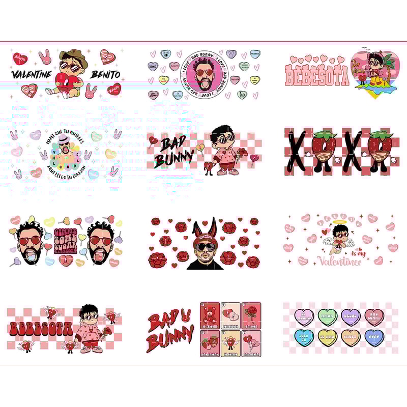 150+ file Bad Bunny valentine bundle SVG , Bad Bunny valentine (2).jpg