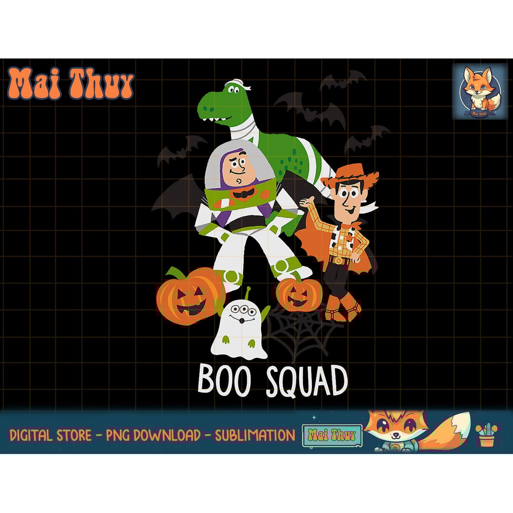 Disney Pixar Toy Story Halloween Boo Squad Cartoon Sketch T-Shirt copy.jpg