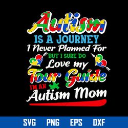 autims is a journey 1 never palnned for but i sure do love my tour guide i'm an autism mom svg, father's day svg