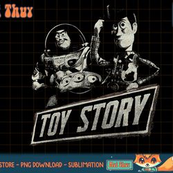 disney pixar toy story hero group distressed poster t-shirt copy png