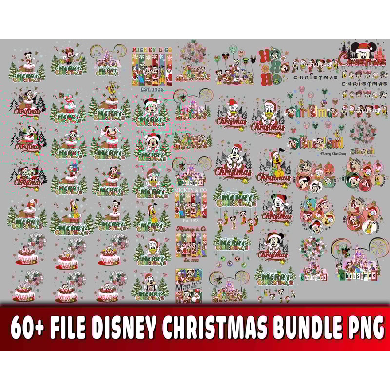 60+ file Disney christmas bundle PNG.jpg