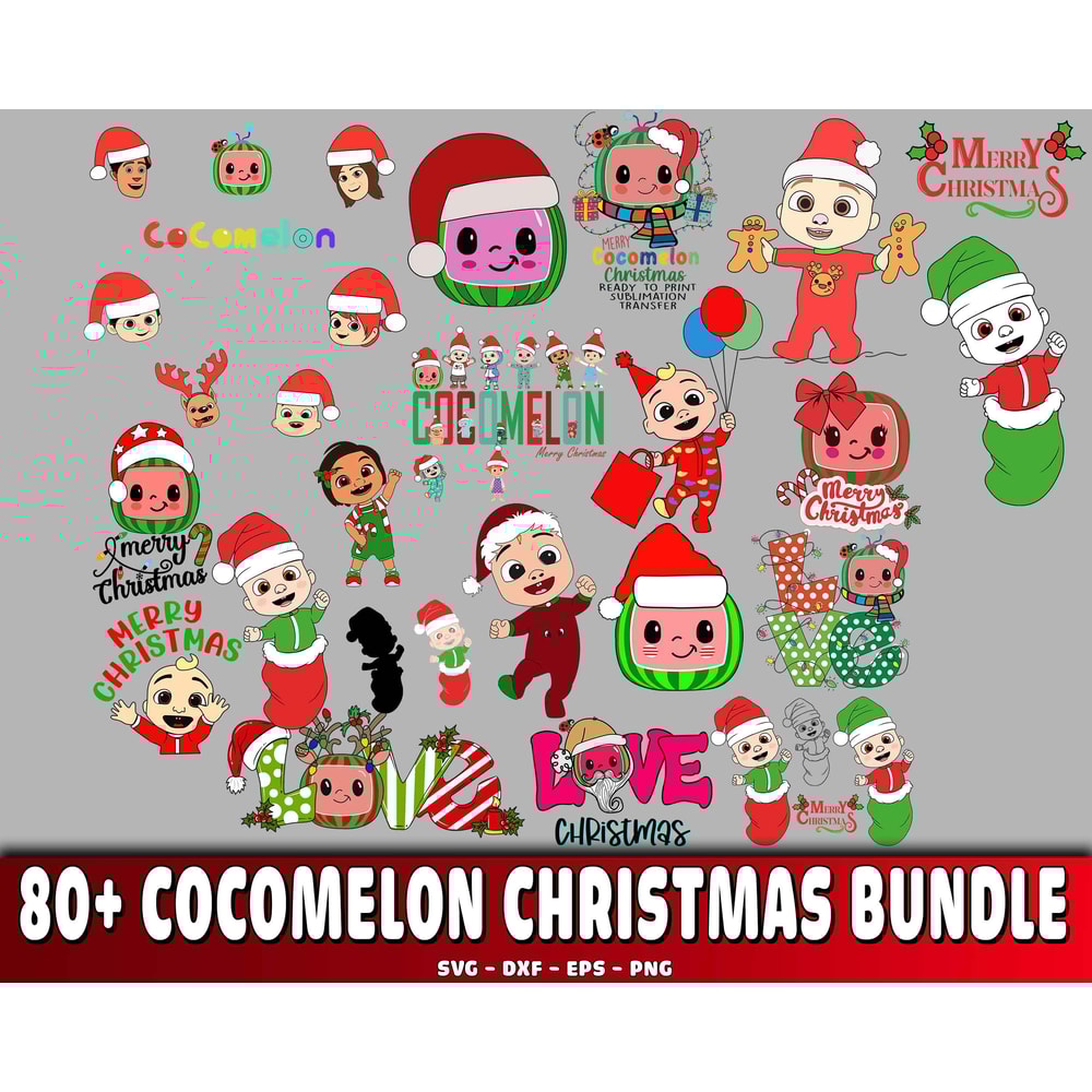 80+ file Cocomelon christmas bundle svg.jpg