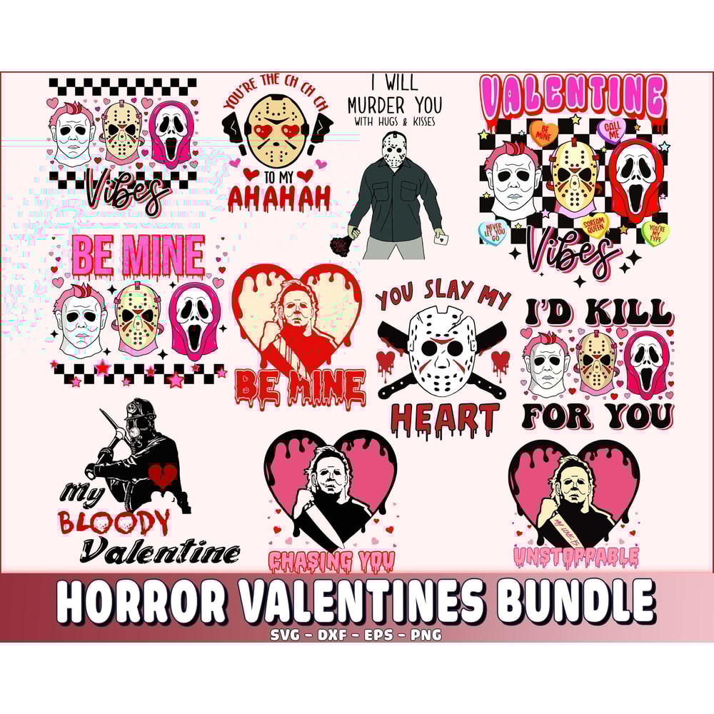 Valentine vibes png , horror valentines bundle png.jpg
