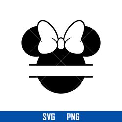 minnie head monogram svg, minnie mouse svg, disney svg, png digital file