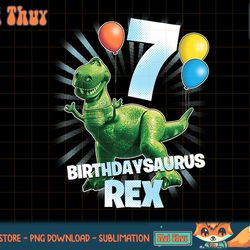 disney pixar toy story rex 7th birthdaysaurus t-shirt copy png