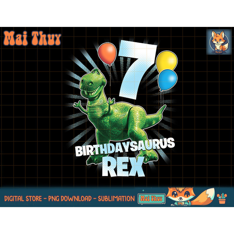 Disney Pixar Toy Story Rex 7th Birthdaysaurus T-Shirt copy.jpg