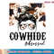 Vintage Cowhide Obsessed Messy Bun Western Country Southern T-Shirt copy.jpg