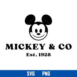 mickey & co est.1928 svg, mickey mouse svg, disney svg, png digital file
