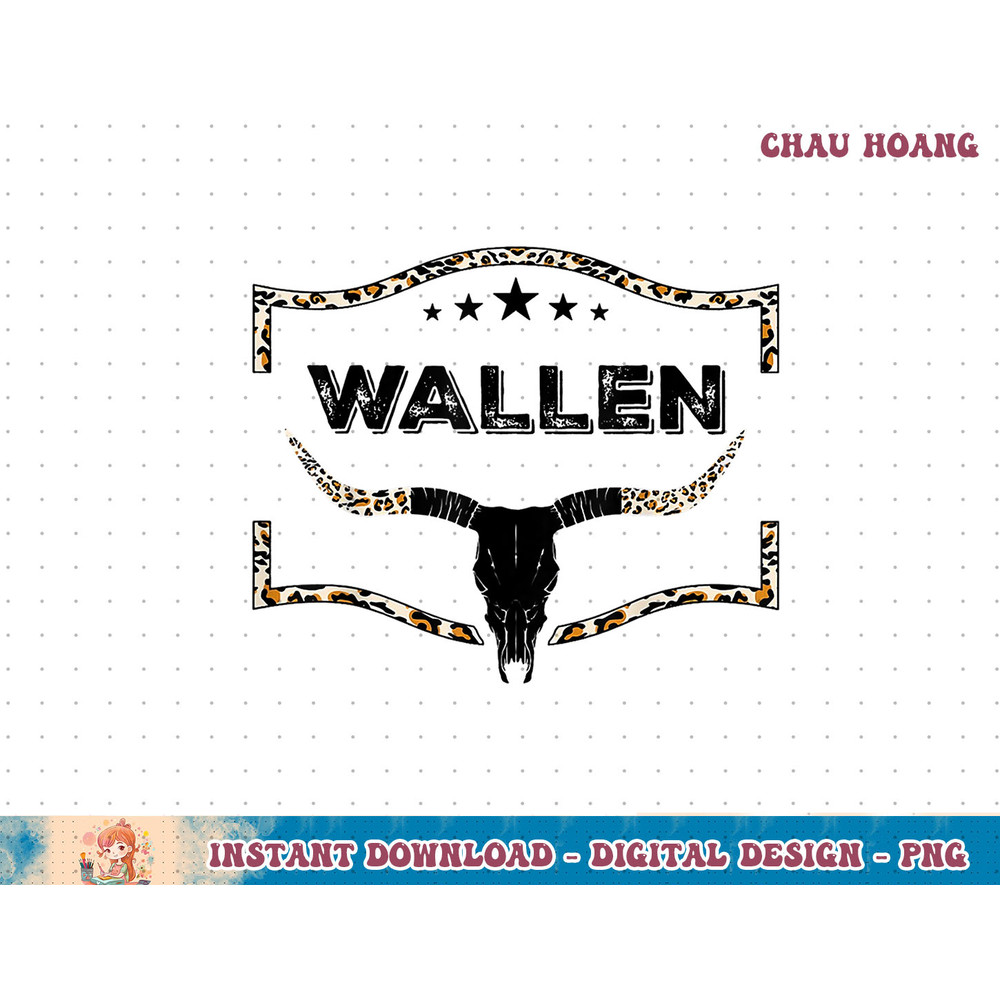 Wallen Western Shirt Wallen Bullhead Tee Cowboy Wallen Long Sleeve T-Shirt copy.jpg