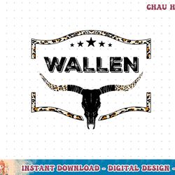 wallen western shirt wallen bullhead tee cowboy wallen long sleeve t-shirt copy png