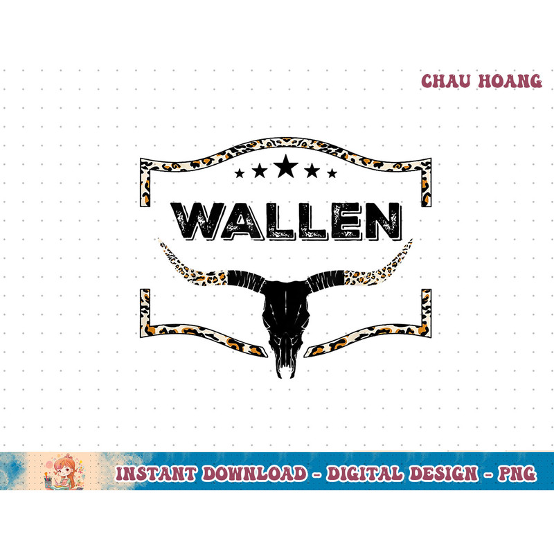 Wallen Western Shirt Wallen Bullhead Tee Cowboy Wallen Long Sleeve T-Shirt copy.jpg