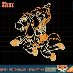 disney pixar toy story woody & bullseye cowboy ride t-shirt copy png