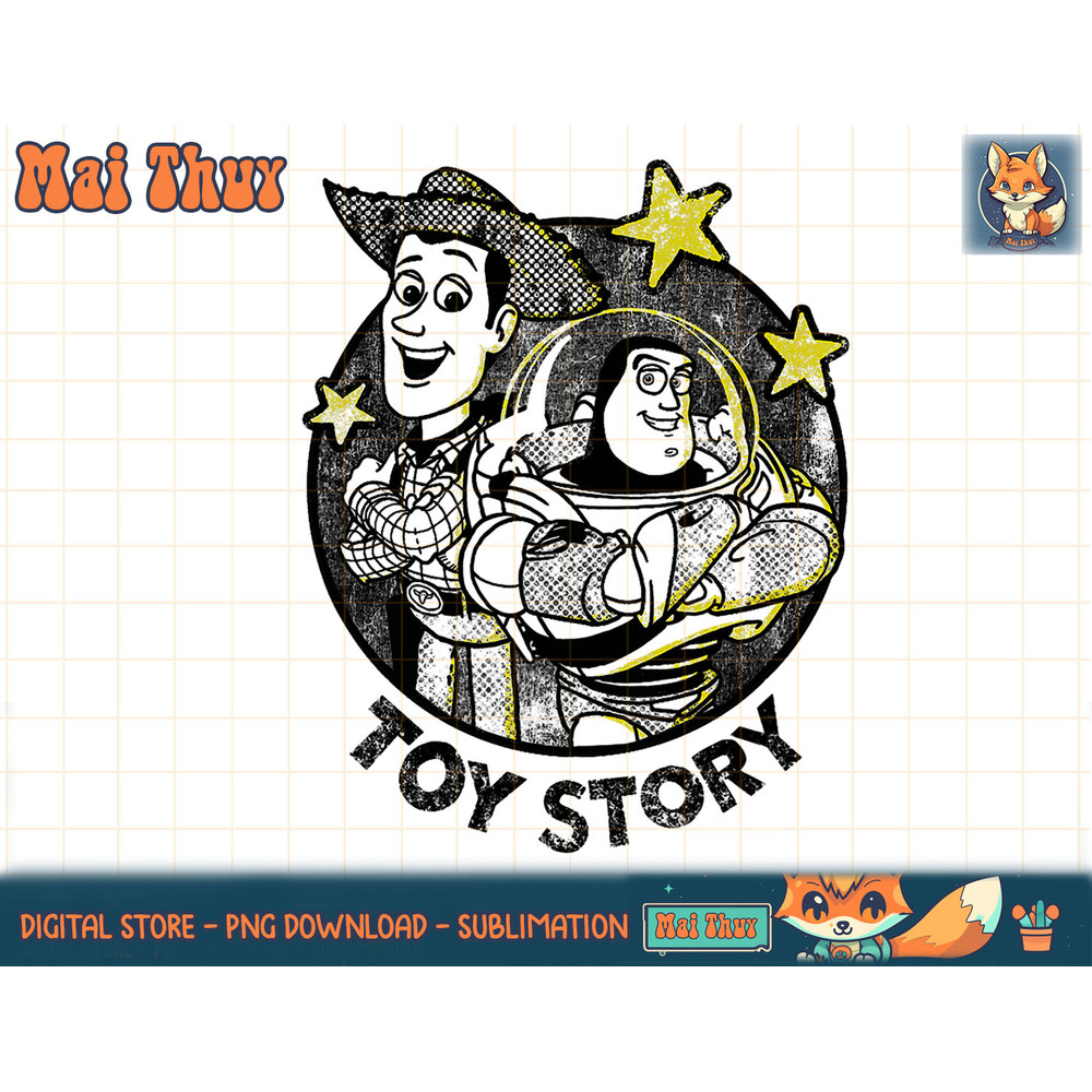 Disney Pixar Toy Story Woody & Buzz Color Pop Stars T-Shirt copy.jpg