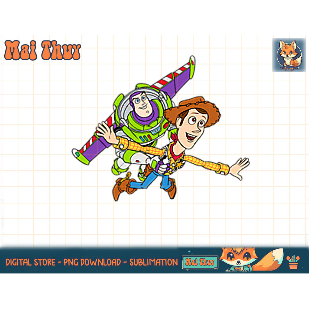 Disney Pixar Toy Story Woody & Buzz In Flight Left Chest T-Shirt copy.jpg