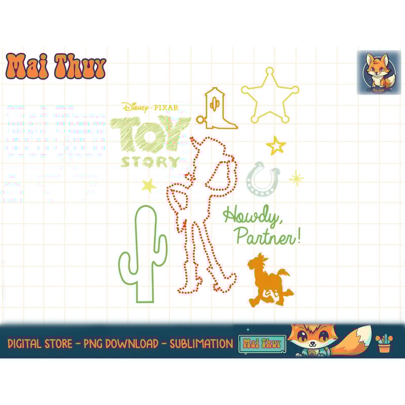 Disney Pixar Toy Story Woody Icon Outline Logo T-Shirt copy.jpg