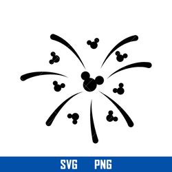 fireworks mickey svg, mickey mouse svg, disney svg, png digital file