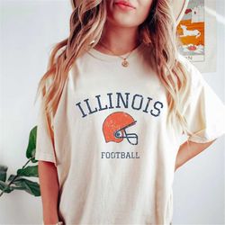 illinois football shirt, vintage illinois shirt, university of illinois tee, college football shirt, gameday shirt, gift