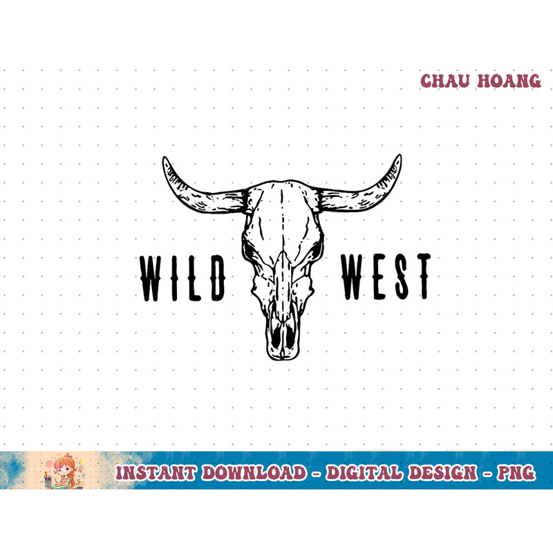 Wild westBoho Cow Skull Rodeo Western Country Southern T-Shirt copy.jpg