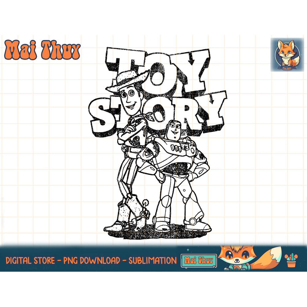 Disney Toy Story Woody And Buzz Outline T-Shirt copy.jpg