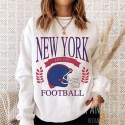 vintage new york football crewneck, retro new york sweatshirt, men's and women's sweatshirt, throwback new york sweatshi
