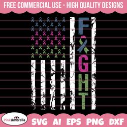 metastatic breast cancer fight usa flag svg, cancer ribbon svg, metastatic breast cancer awareness svg, blue.pink.g