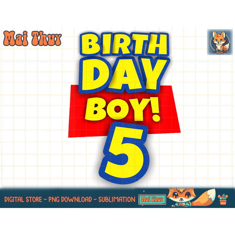Kids 5 Year Old Toy Birthday Boy Gift T-Shirt copy.jpg