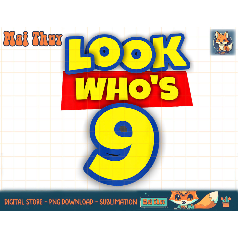 Kids 9 Year Old Birthday Party Toy Theme Boys Girls Look Who s 9 T-Shirt copy.jpg