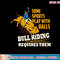 Womens Some Sports Play With Balls Bull Riding Requires Them V-Neck T-Shirt copy.jpg