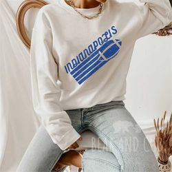 vintage indianapolis football crewneck sweatshirt, retro indy football shirt, men's and women's sweatshirt, throwback in