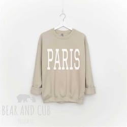 oversized paris sweatshirt, throwback paris crewneck sweatshirt, paris france gift, paris shirt, paris france crewneck,