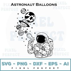 astronaut making planet soap balloons svg, astronaut svg, cosmonaut svg, spaceman svg, astronaut nasa, space svg, svg