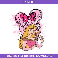 aurora minnie bow ears png, aurora princess png, minnie mouse png, disney png digital file