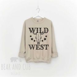 wild west sweatshirt, distressed country sweatshirt, vintage western shirt, aesthetic crewneck, howdy sweatshirt,trendy